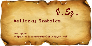 Veliczky Szabolcs névjegykártya